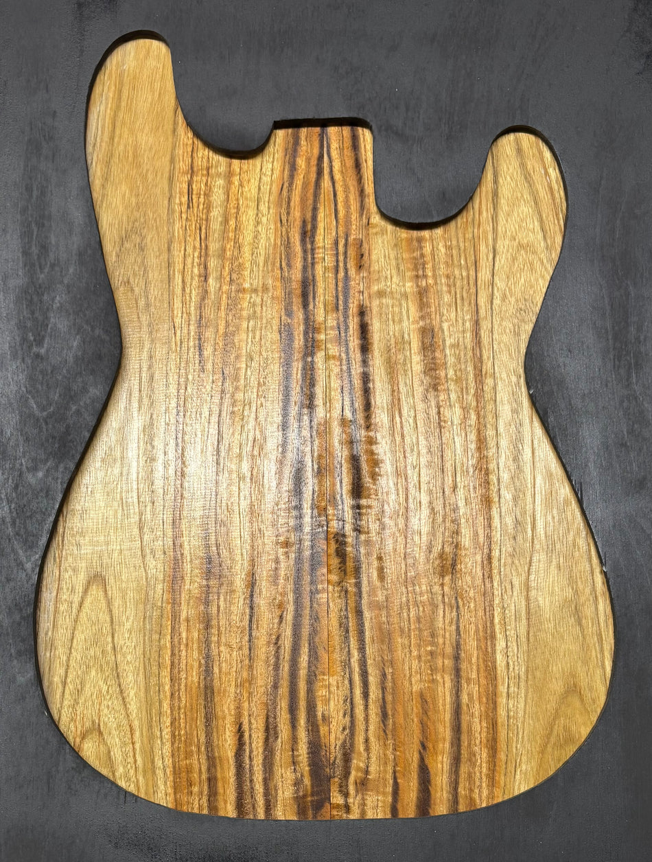 Flame Teak Guitar Drop Top 21" x 7-1/8" x 3/8" #214