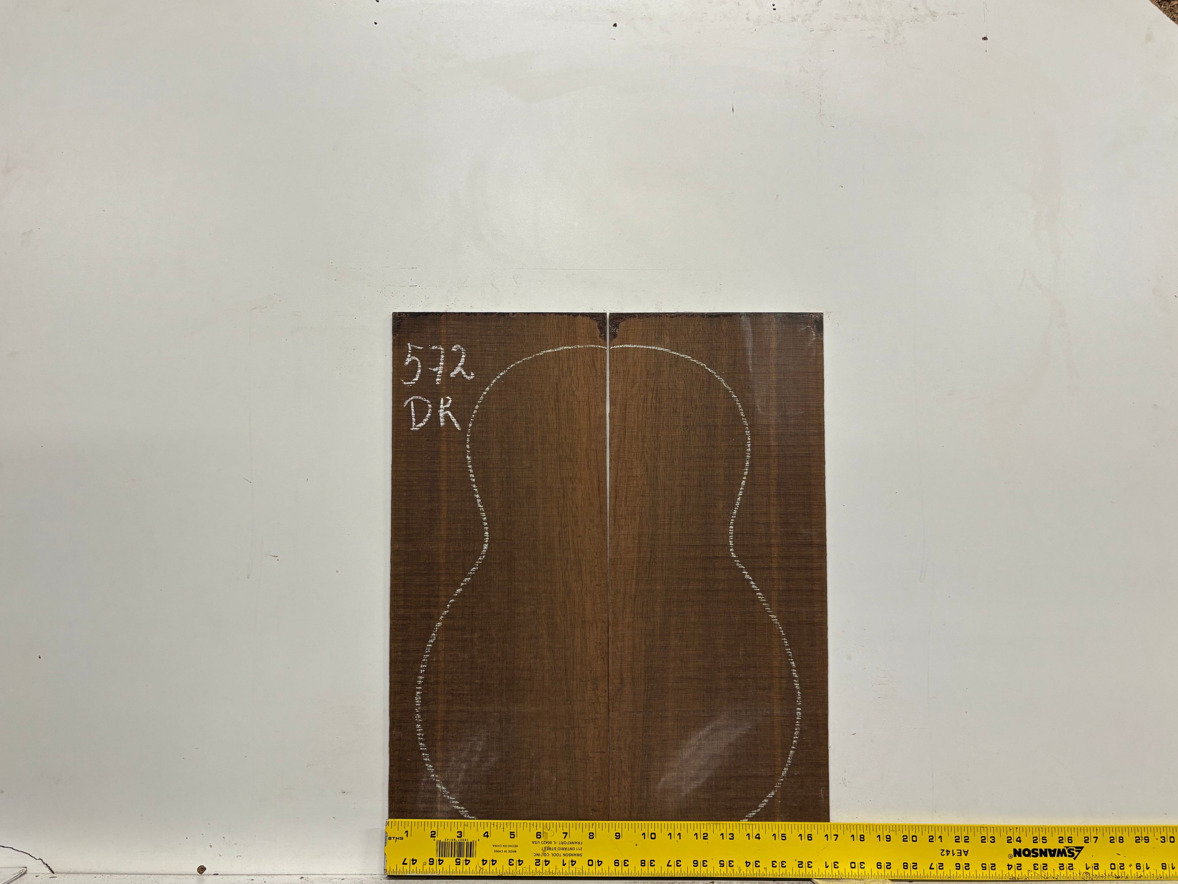 Indian Laurel Dreadnought Guitar Back and Side Set #572 - Exotic Wood Zone