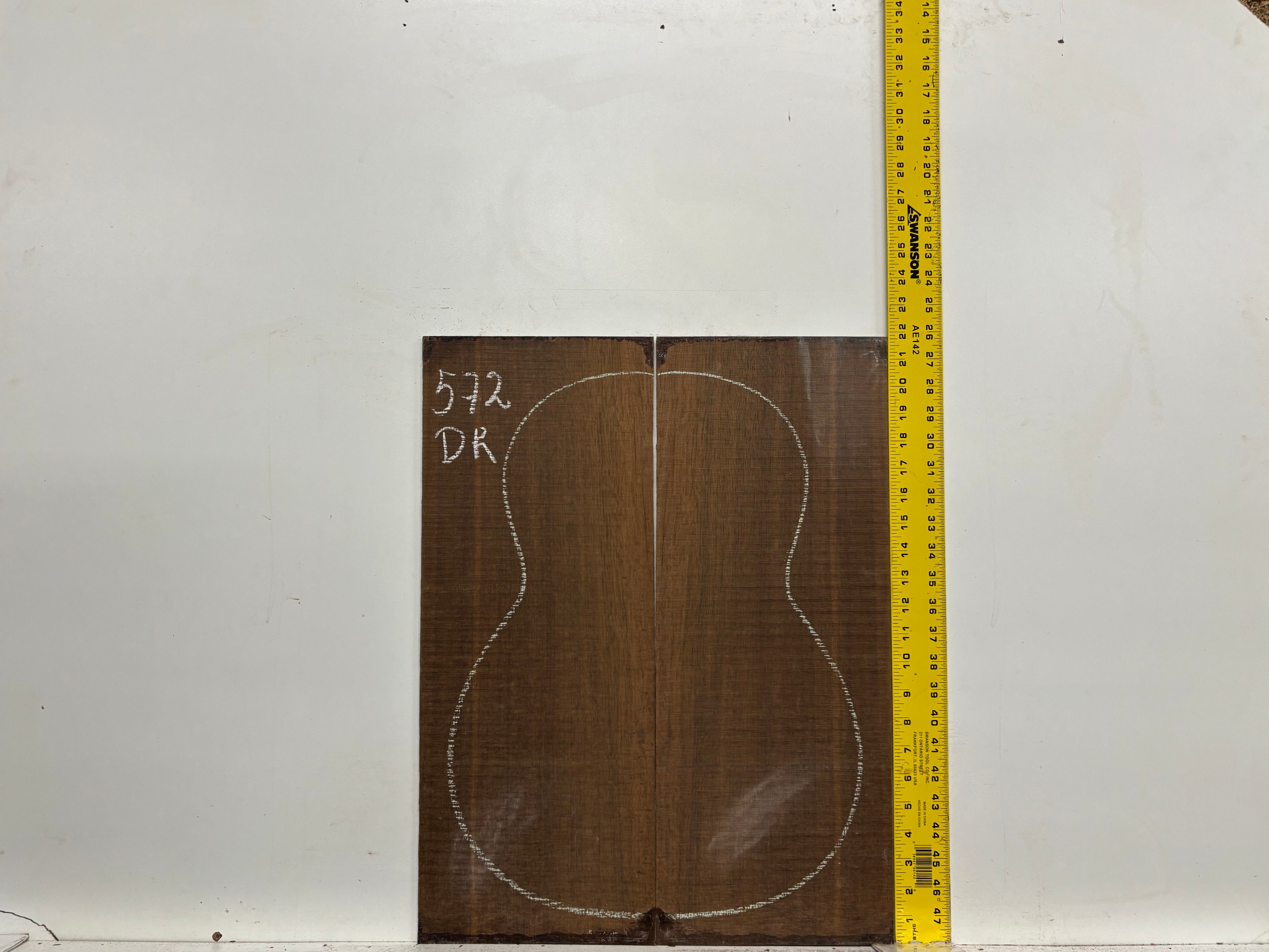 Indian Laurel Dreadnought Guitar Back and Side Set #572 - Exotic Wood Zone