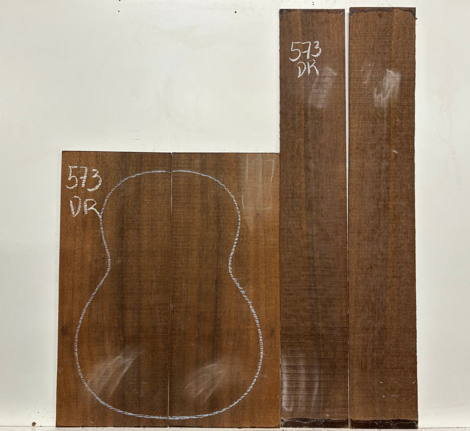Indian Laurel Dreadnought Guitar Back and Side Set #573 - Exotic Wood Zone