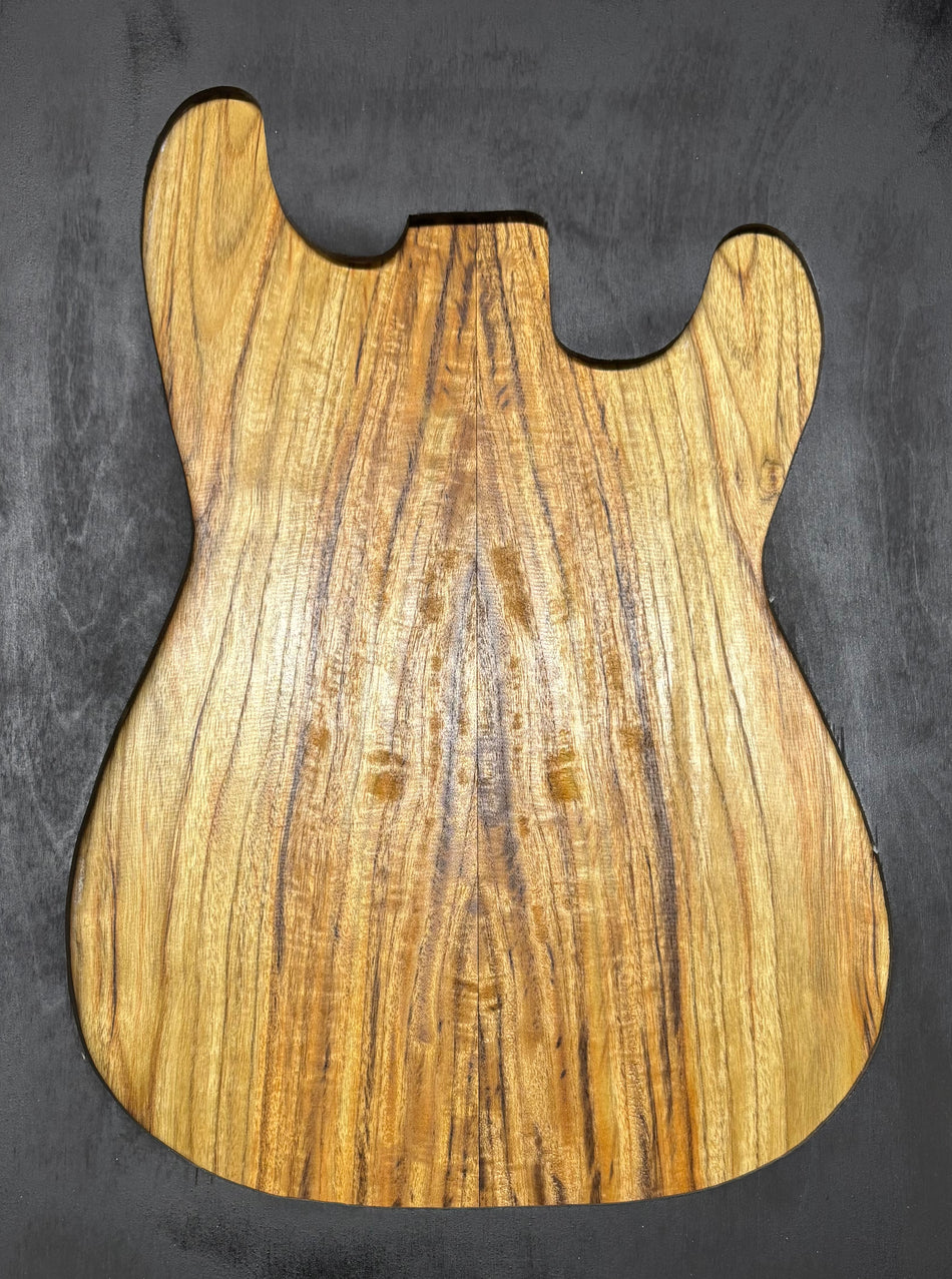 Flame Teak Guitar Drop Top 21" x 7-1/8" x 3/8" #215