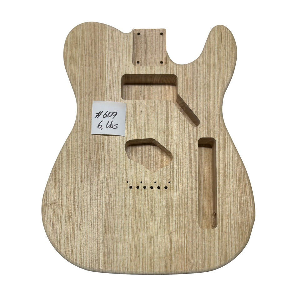 TL-Style White Ash Unfinished Fender Guitar Body #609 - Exotic Wood Zone