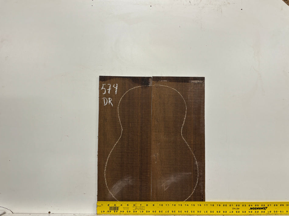 Indian Laurel Dreadnought Guitar Back and Side Set #574 - Exotic Wood Zone