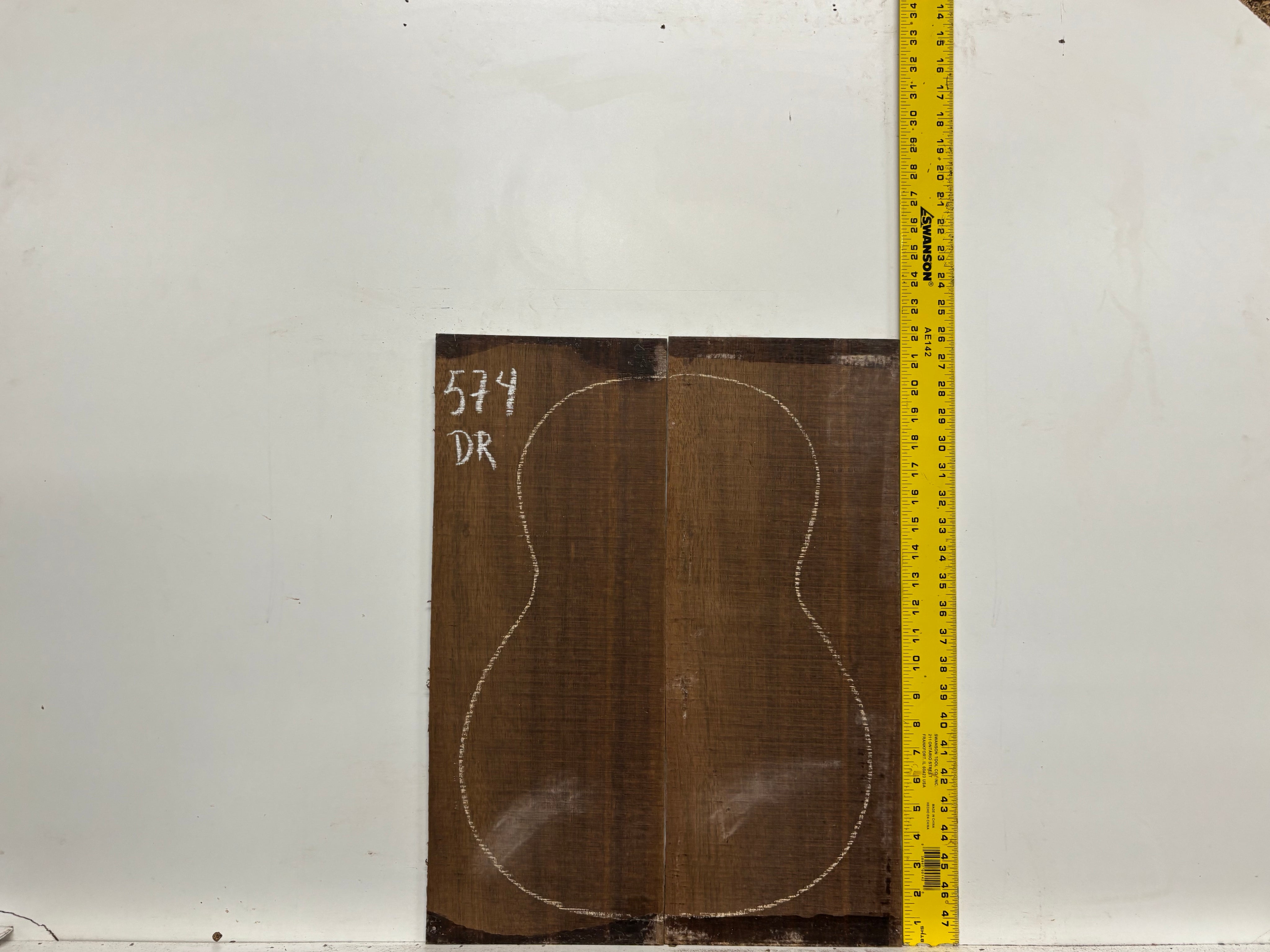Indian Laurel Dreadnought Guitar Back and Side Set #574 - Exotic Wood Zone