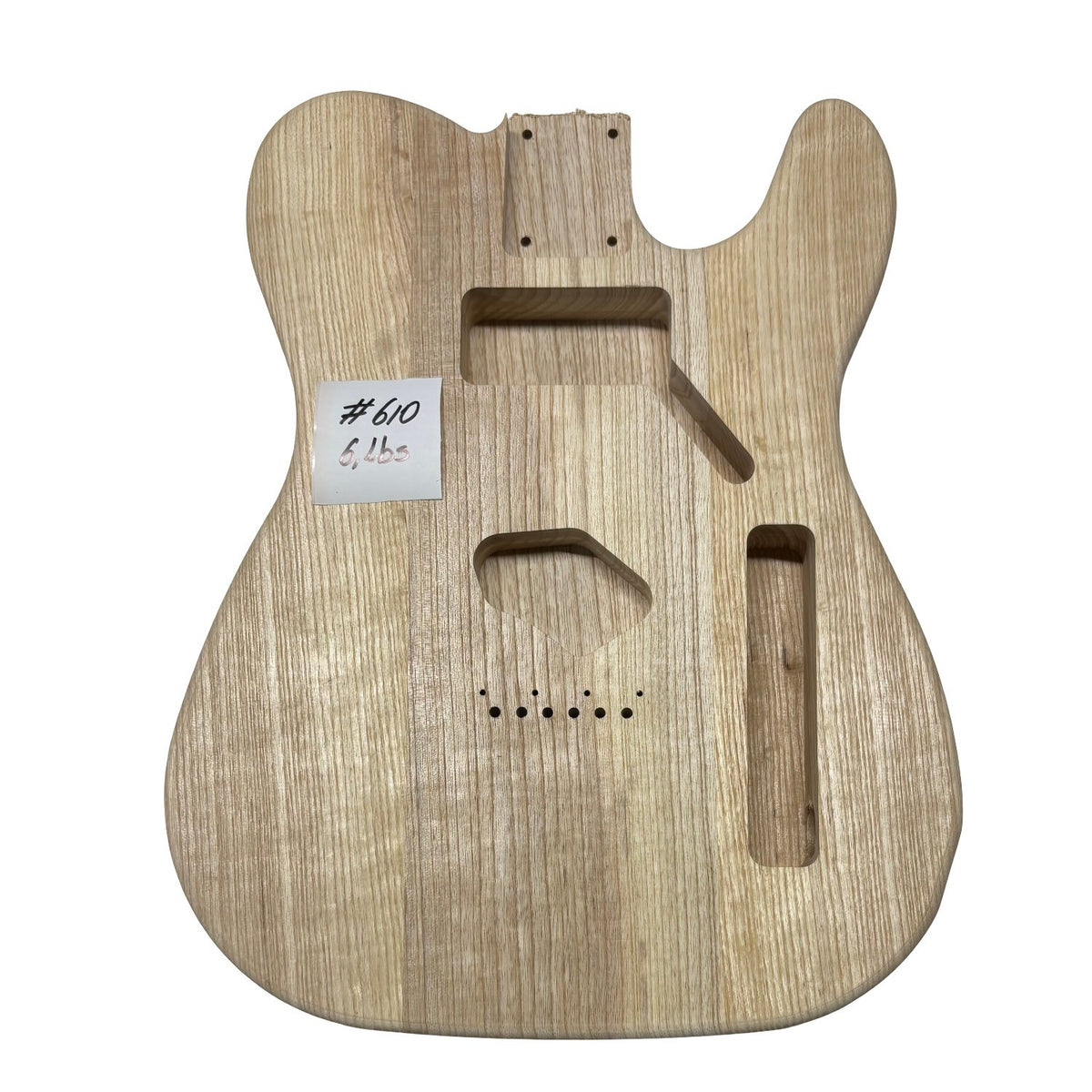 TL-Style White Ash Unfinished Fender Guitar Body #610 - Exotic Wood Zone