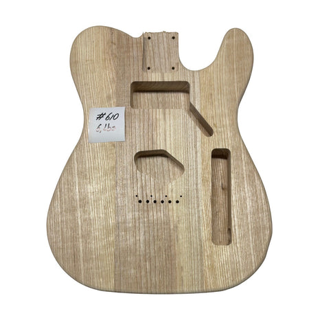 TL-Style White Ash Unfinished Fender Guitar Body #610 - Exotic Wood Zone