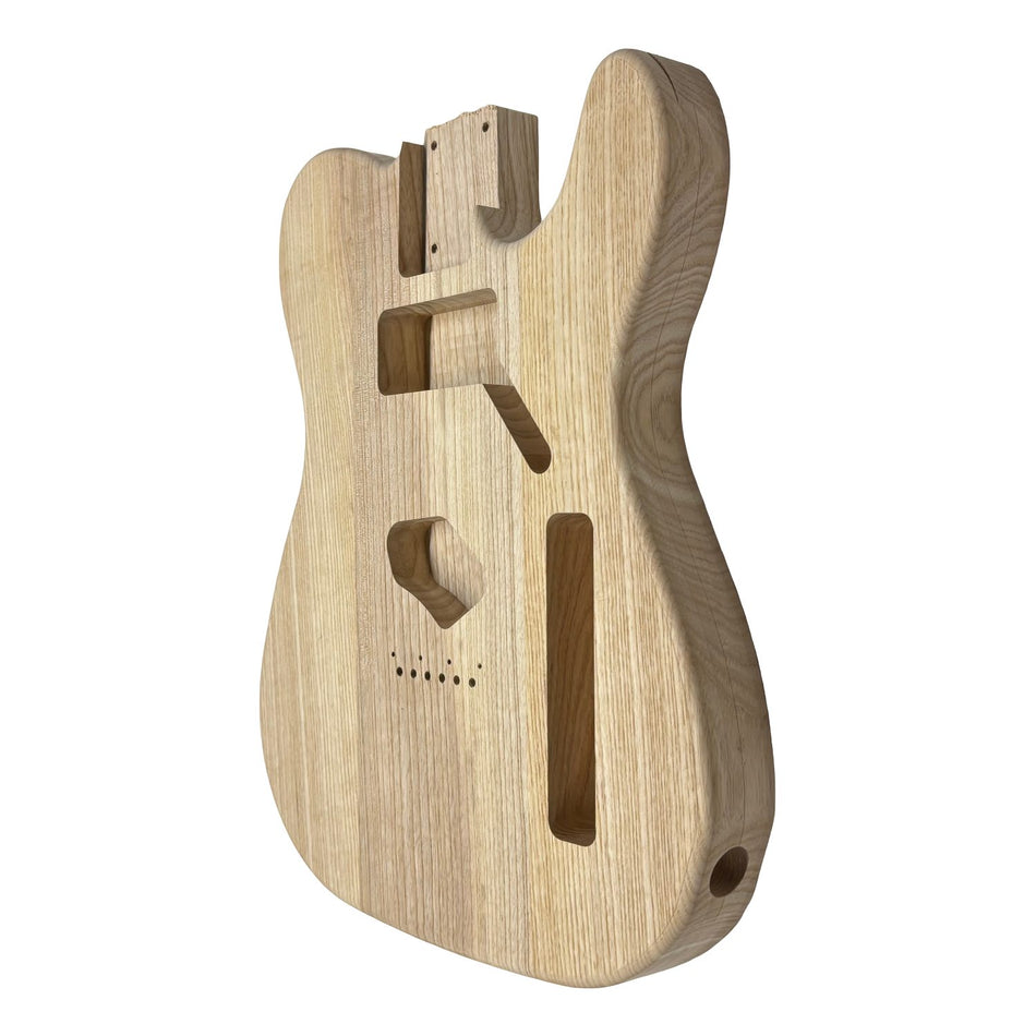 TL-Style White Ash Unfinished Fender Guitar Body #610 - Exotic Wood Zone