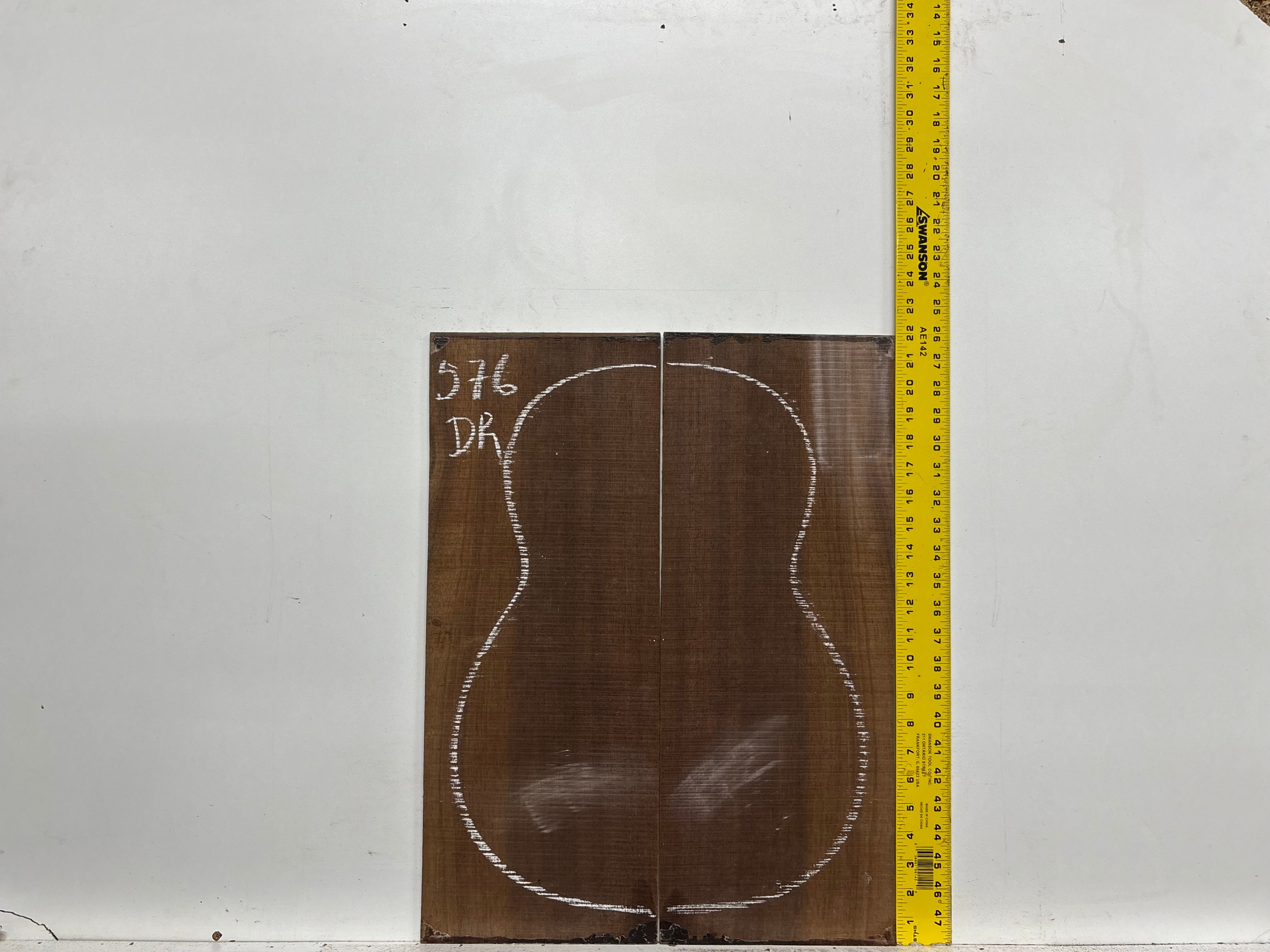 Indian Laurel Dreadnought Guitar Back and Side Set #576 - Exotic Wood Zone
