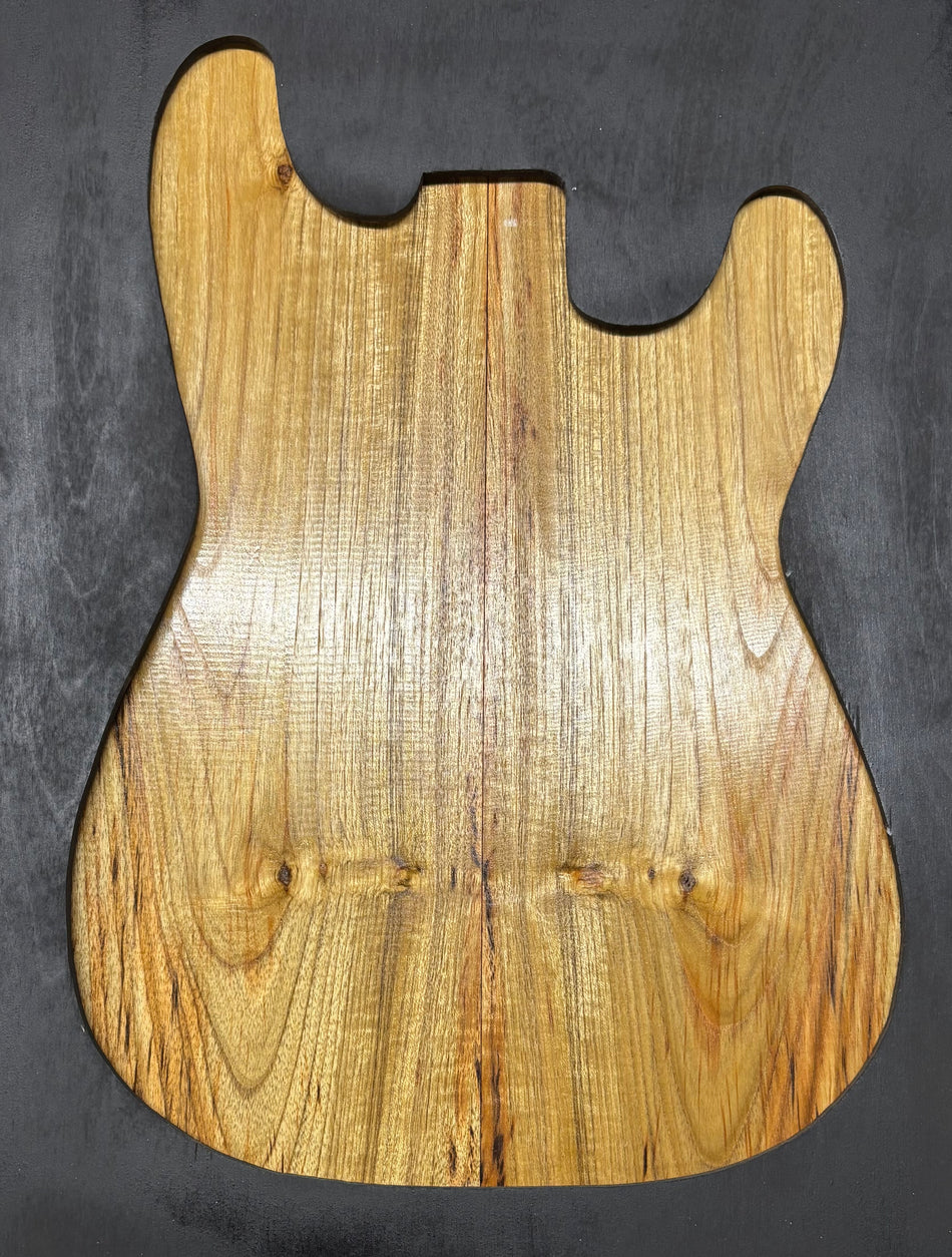 Flame Teak Guitar Drop Top 21" x 7-1/8" x 3/8" #219