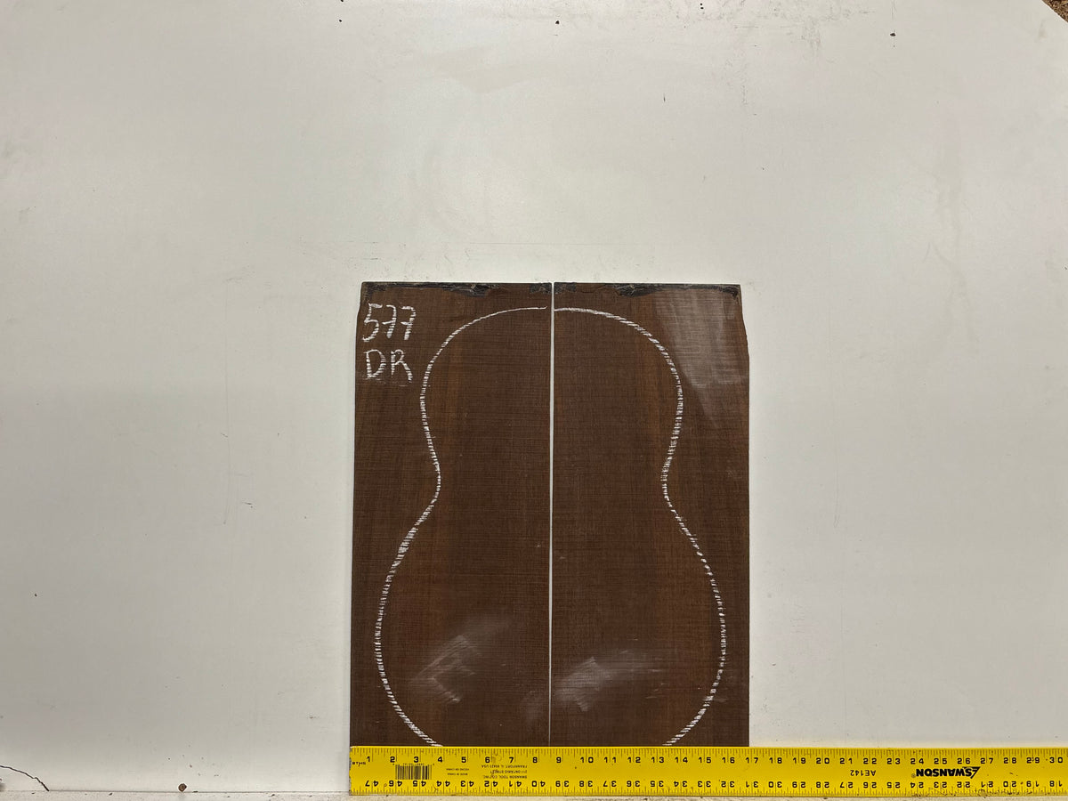 Indian Laurel Dreadnought Guitar Back and Side Set #577 - Exotic Wood Zone