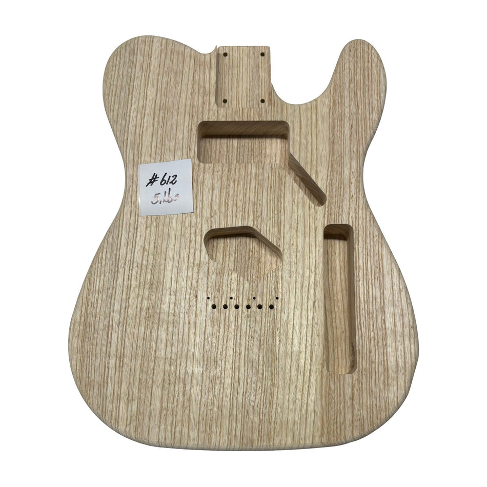 TL-Style White Ash Unfinished Fender Guitar Body #612 - Exotic Wood Zone