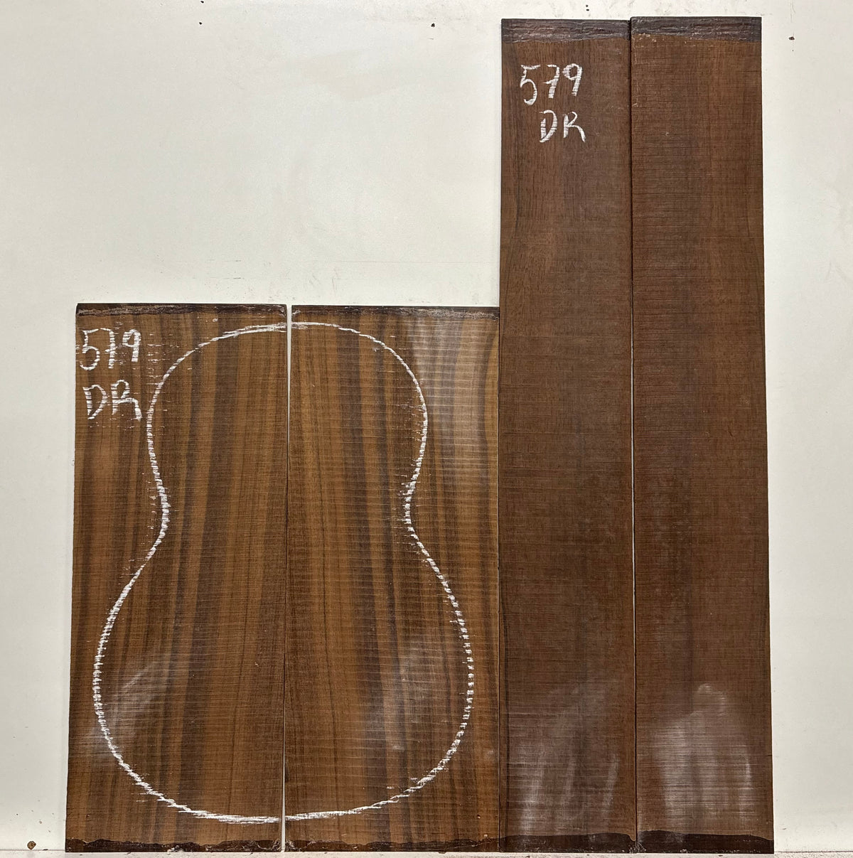 Indian Laurel Dreadnought Guitar Back and Side Set #579 - Exotic Wood Zone