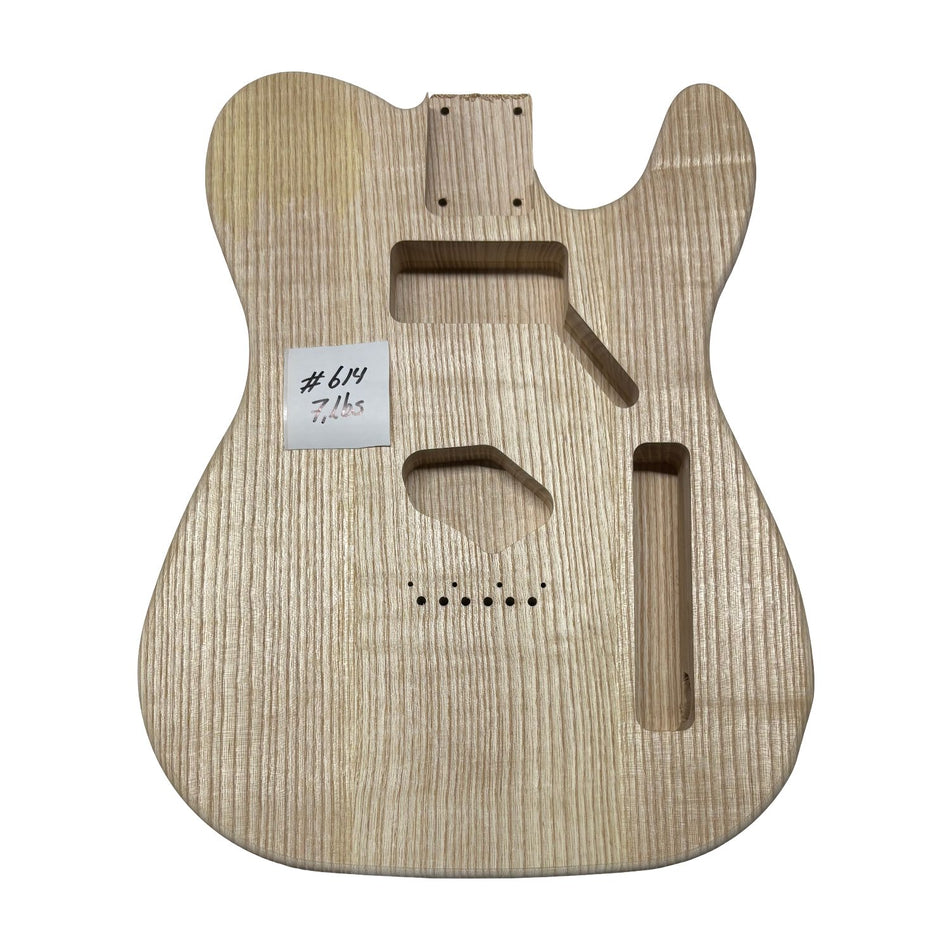TL-Style White Ash Unfinished Fender Guitar Body #614 - Exotic Wood Zone