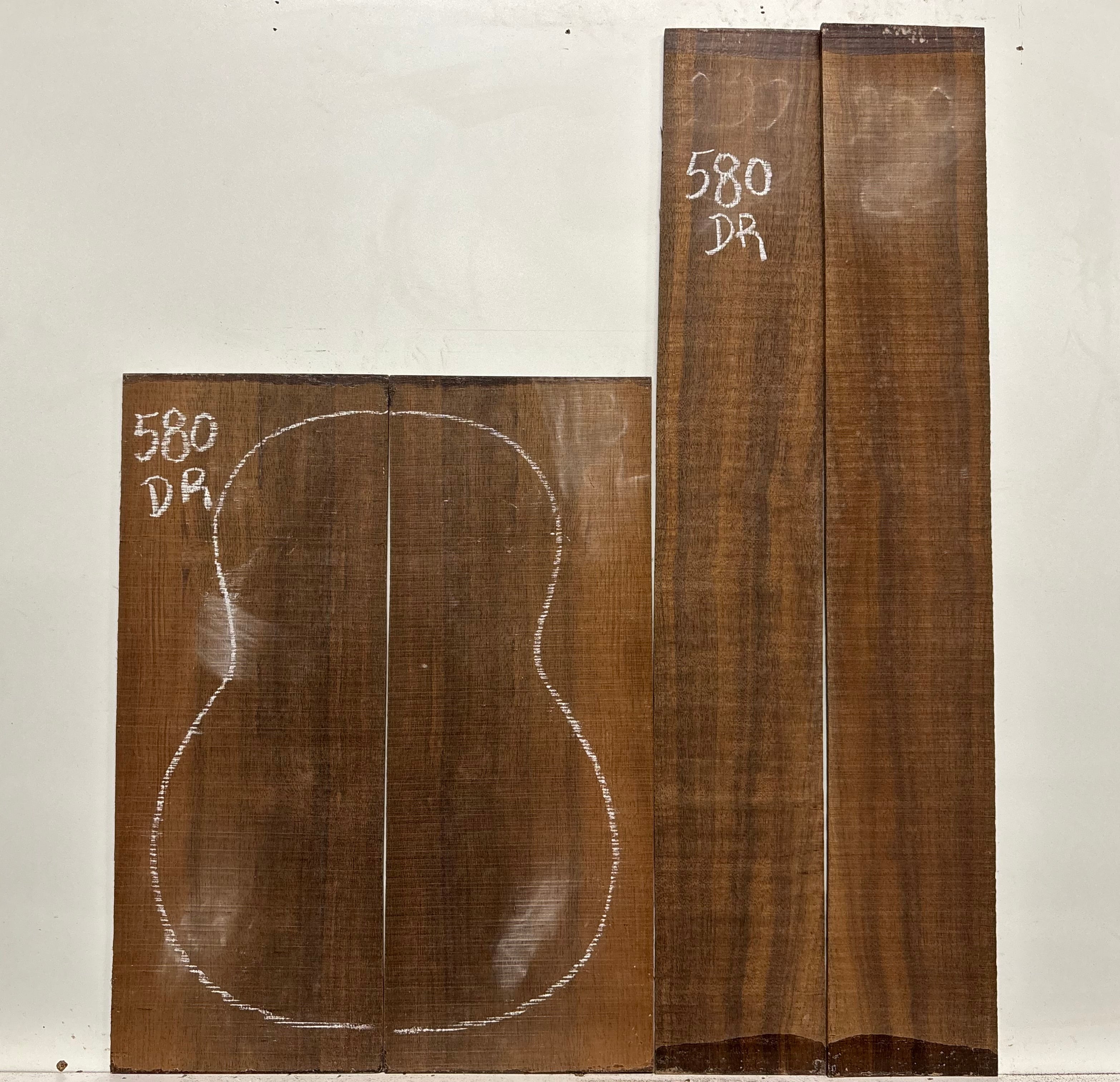 Indian Laurel Dreadnought Guitar Back and Side Set #580 - Exotic Wood Zone