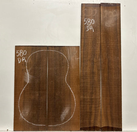 Indian Laurel Dreadnought Guitar Back and Side Set #580 - Exotic Wood Zone