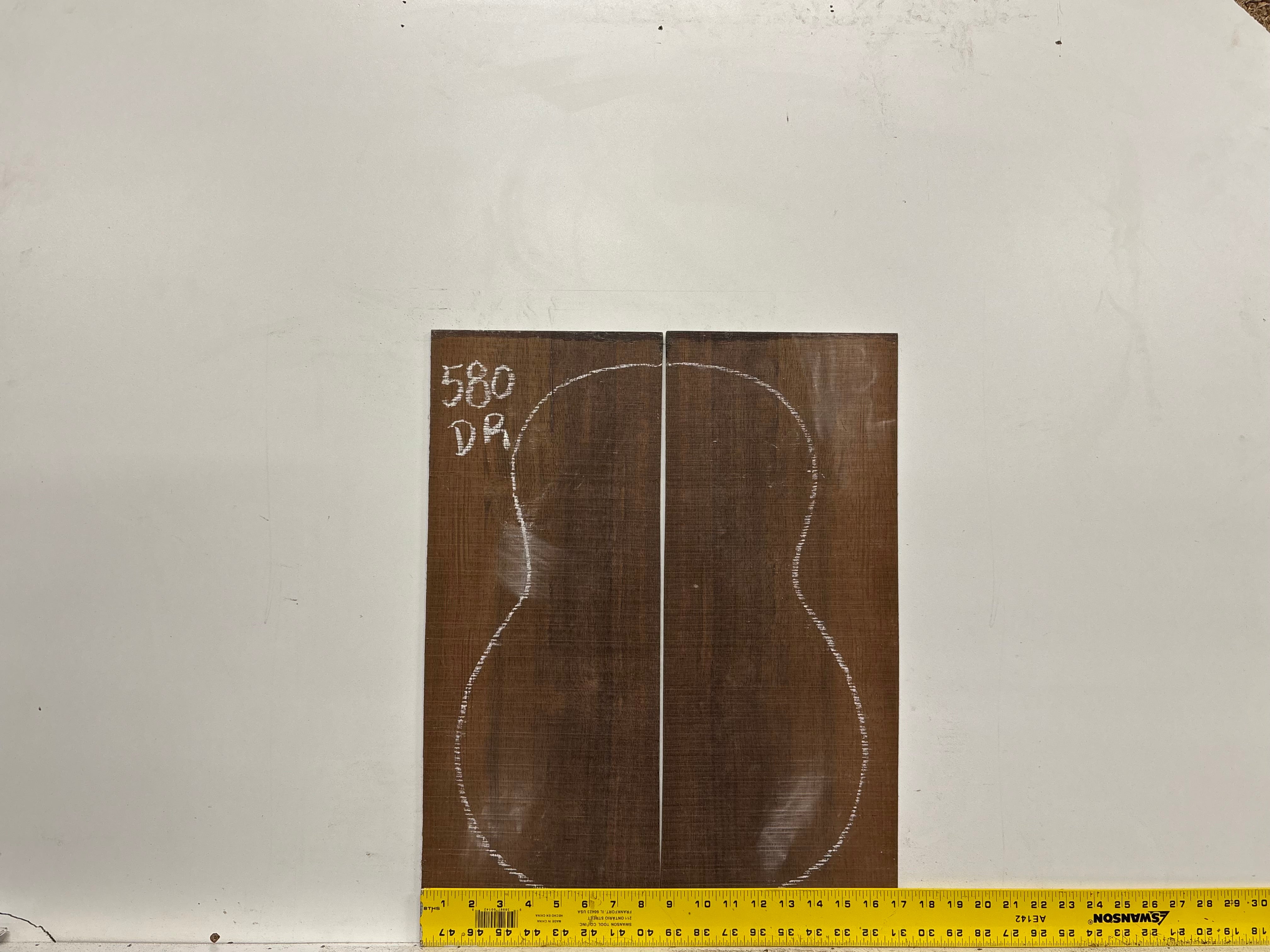Indian Laurel Dreadnought Guitar Back and Side Set #580 - Exotic Wood Zone