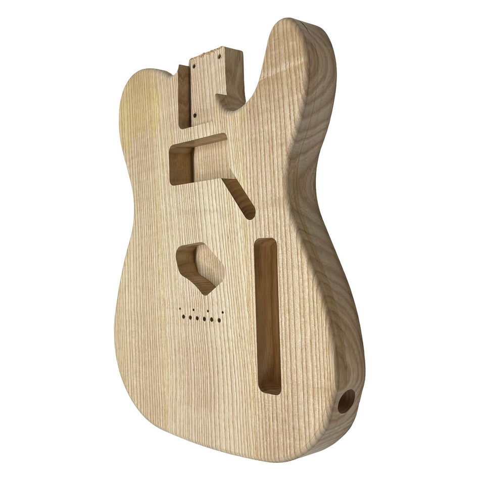 TL-Style White Ash Unfinished Fender Guitar Body #614 - Exotic Wood Zone