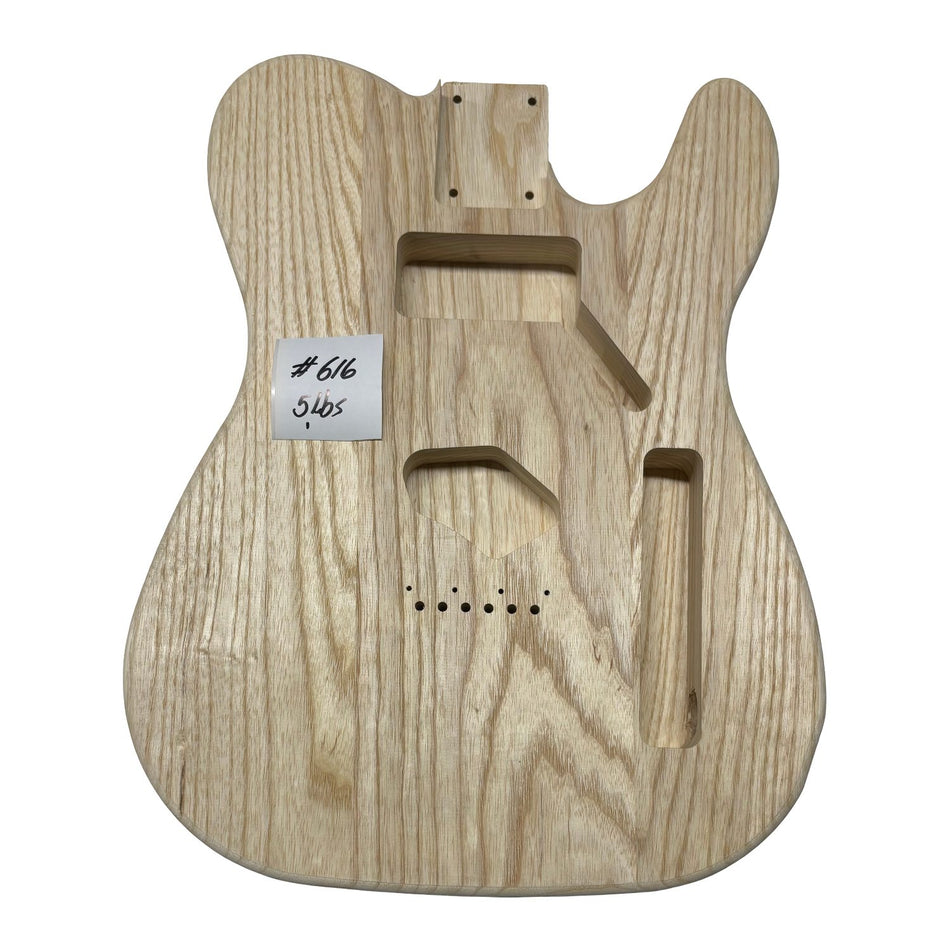 TL-Style White Ash Unfinished Fender Guitar Body #616 - Exotic Wood Zone