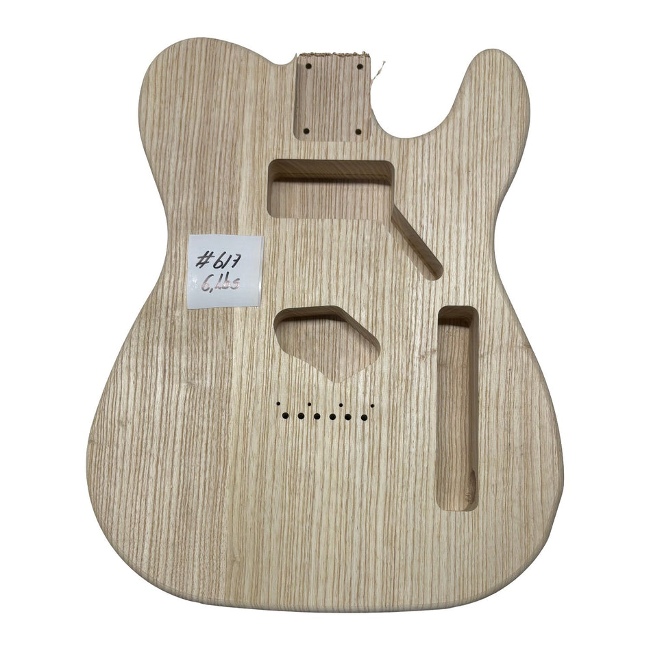 TL-Style White Ash Unfinished Fender Guitar Body #617 - Exotic Wood Zone