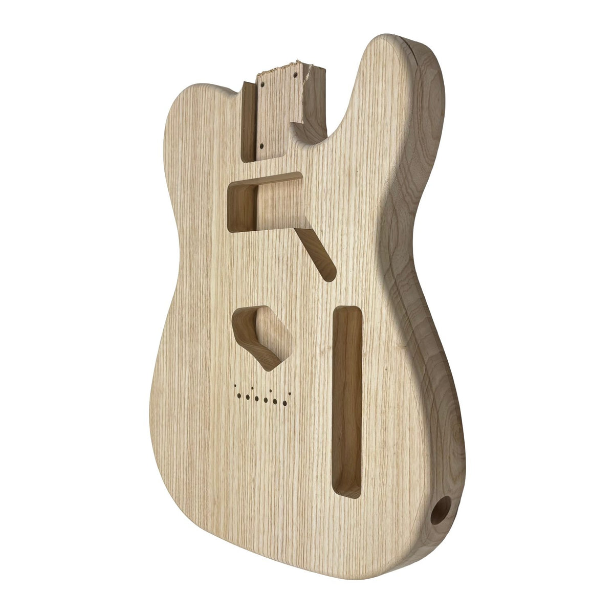 TL-Style White Ash Unfinished Fender Guitar Body #617 - Exotic Wood Zone