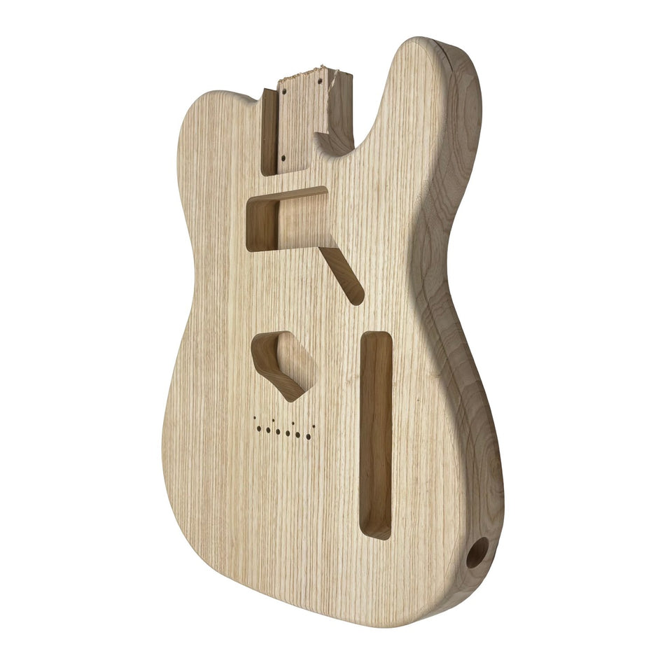 TL-Style White Ash Unfinished Fender Guitar Body #617 - Exotic Wood Zone