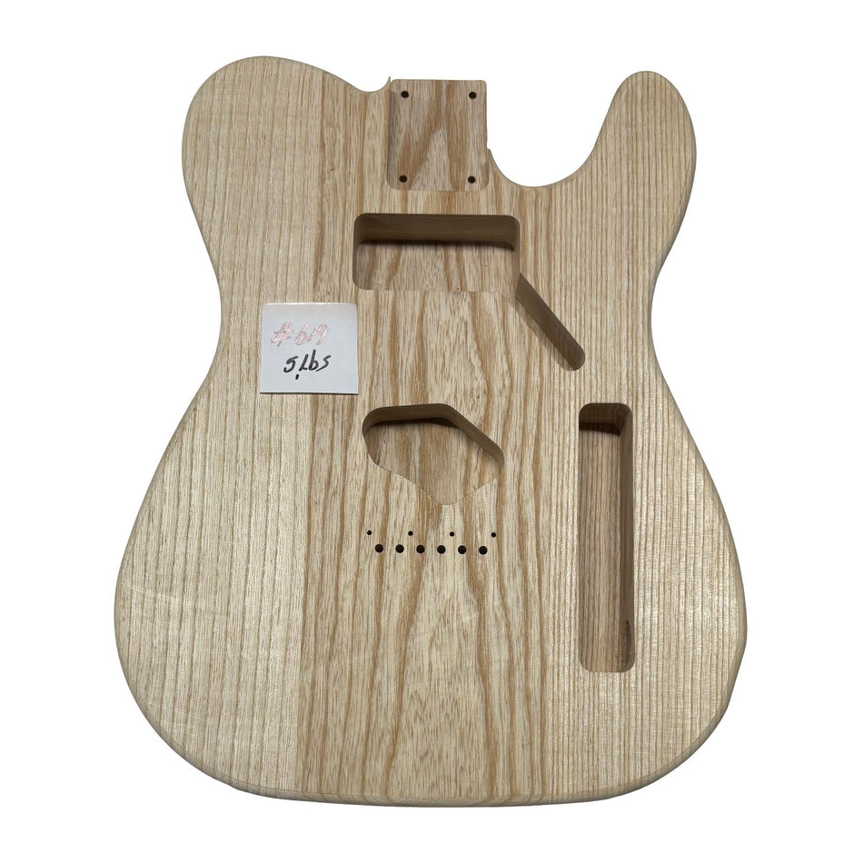 TL-Style White Ash Unfinished Fender Guitar Body #619 - Exotic Wood Zone