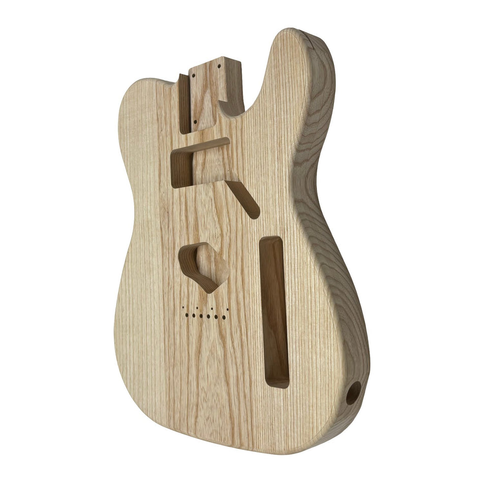 TL-Style White Ash Unfinished Fender Guitar Body #619 - Exotic Wood Zone
