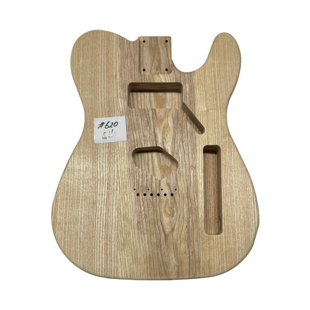 TL-Style White Ash Unfinished Fender Guitar Body #620 - Exotic Wood Zone