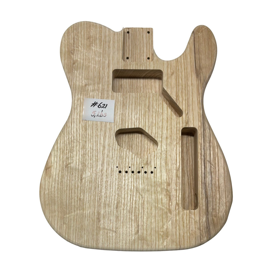 TL-Style White Ash Unfinished Fender Guitar Body #621 - Exotic Wood Zone