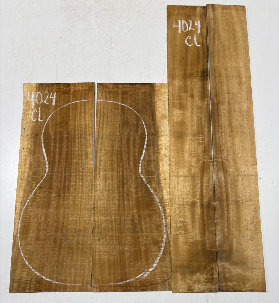 Juego de fondo y aros de guitarra de grado AAAA Dreadnought de palisandro de la India Oriental #61 