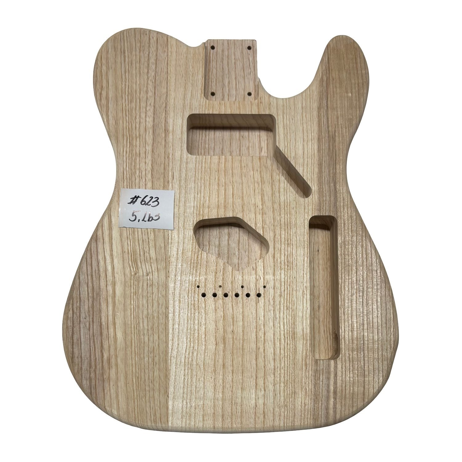 TL-Style White Ash Unfinished Fender Guitar Body #623 - Exotic Wood Zone