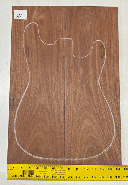 Black Limba Guitar Drop Top - 21" x 7-1/4" x 3/8" #501 Exotic Wood Zone 