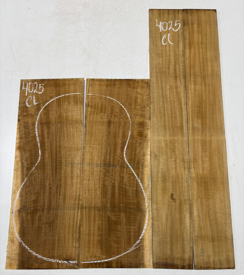 Pack of 10, Golden Flame Acacia Acoustic Guitar Set Exotic Wood Zone 