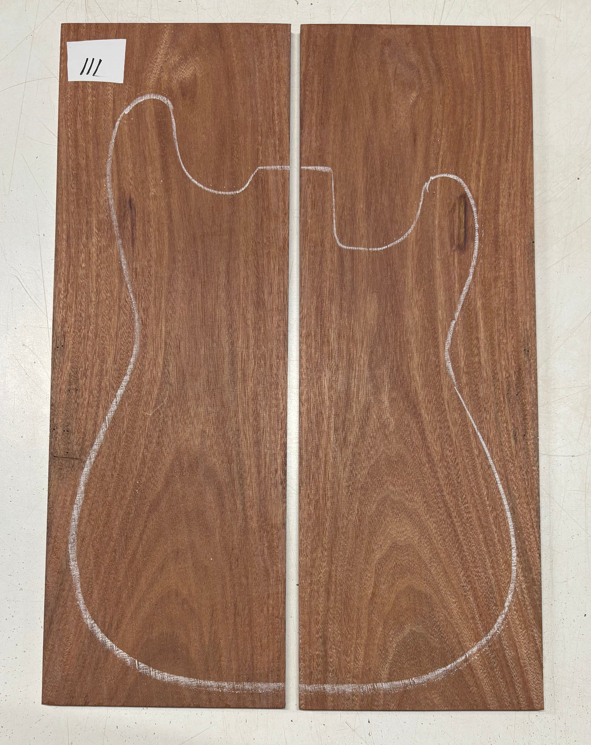 Black Limba Guitar Drop Top - 21" x 7-1/4" x 3/8" #501 Exotic Wood Zone 