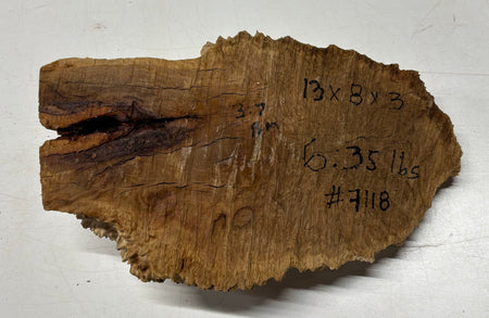 Brown Mallee Burl Blank 13" x 8" x 3" 6.35 Lbs #7118 - Exotic Wood Zone