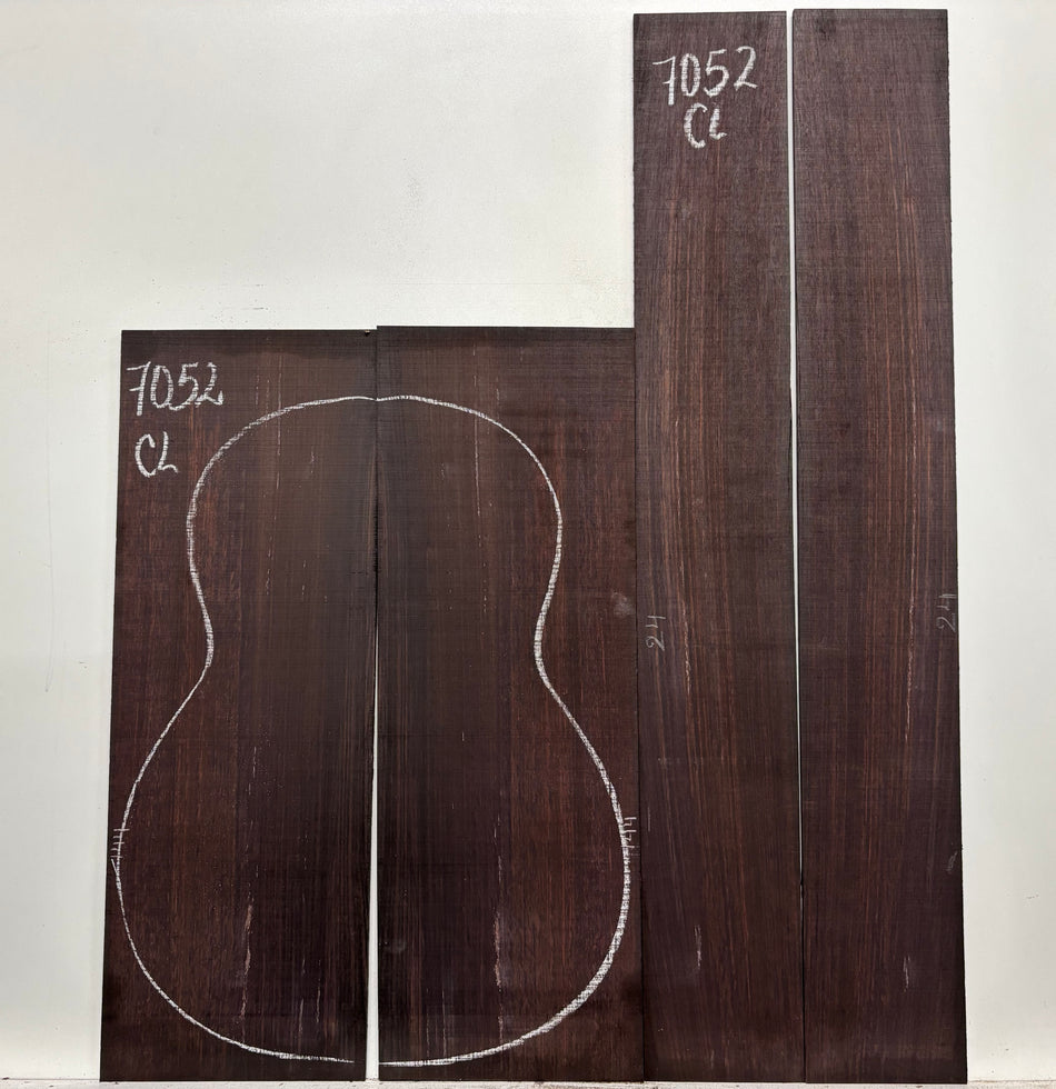 Dark Grain East Indian Rosewood Classical Guitar Back & Side Set #7052