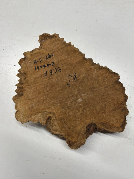 Brown Mallee Burl Blank 14" x 9.5" x 3" 8.2 Lbs #7128 - Exotic Wood Zone