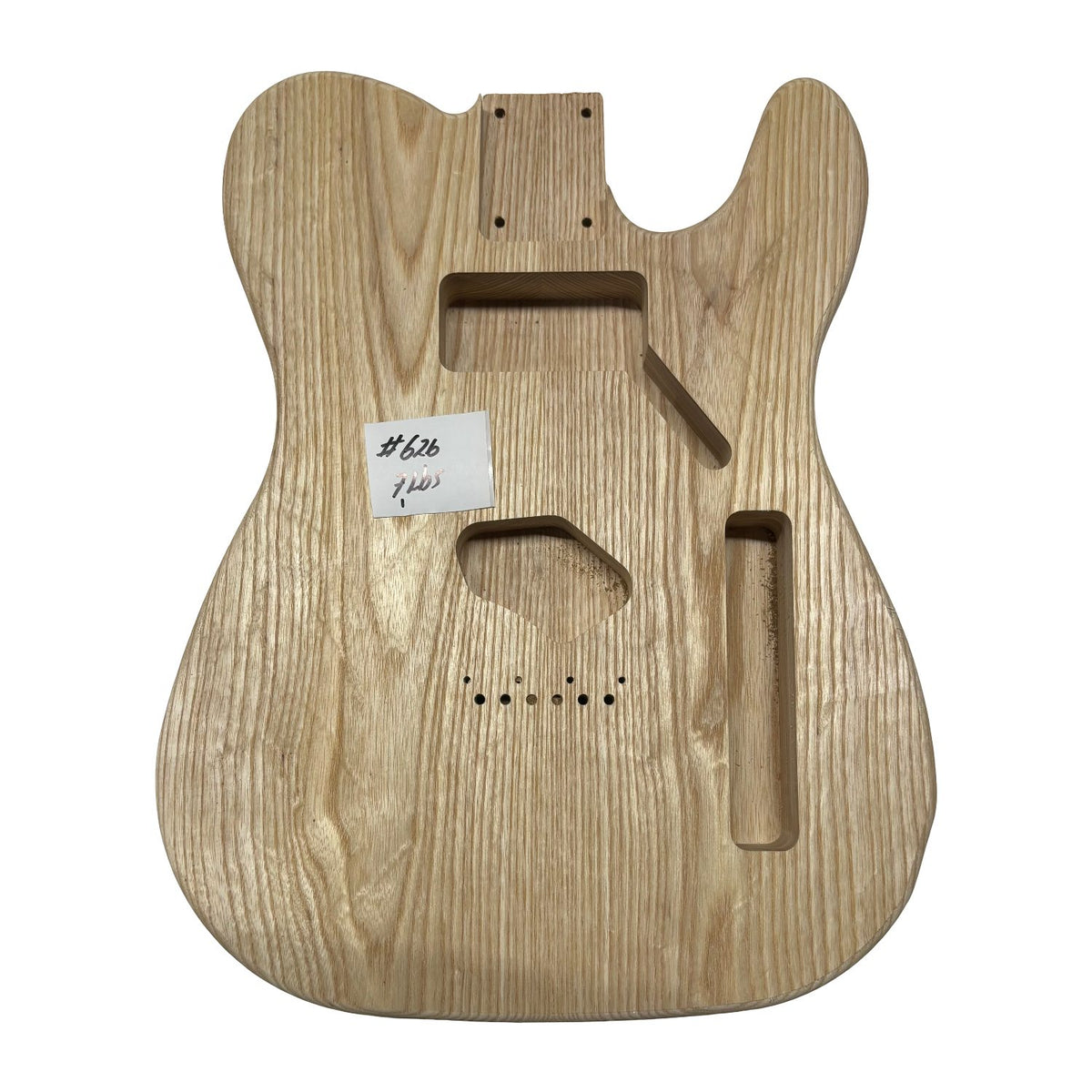 TL-Style White Ash Unfinished Fender Guitar Body #626 - Exotic Wood Zone