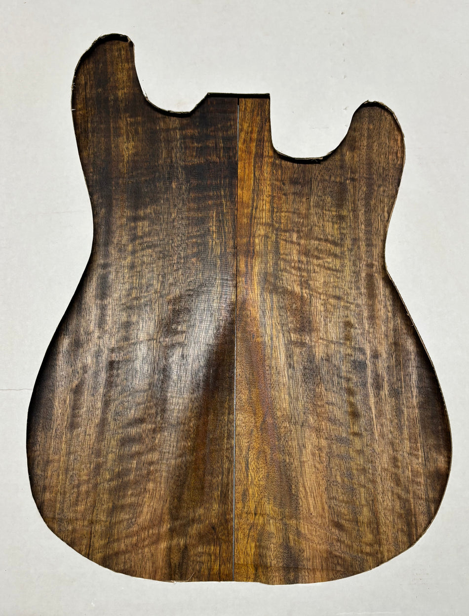 Tapa abatible de guitarra de tamarindo rojo jaspeado de 22" x 7-3/8" x 3/8" #921
