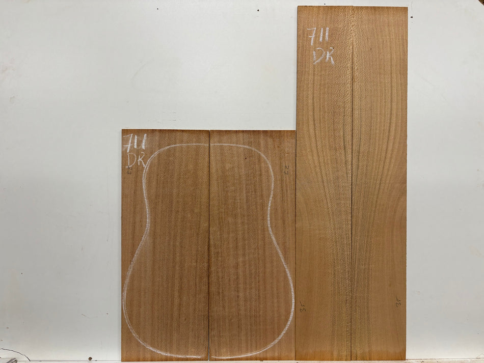 Lacewood Dreadnought Guitar Back & Side Set #711