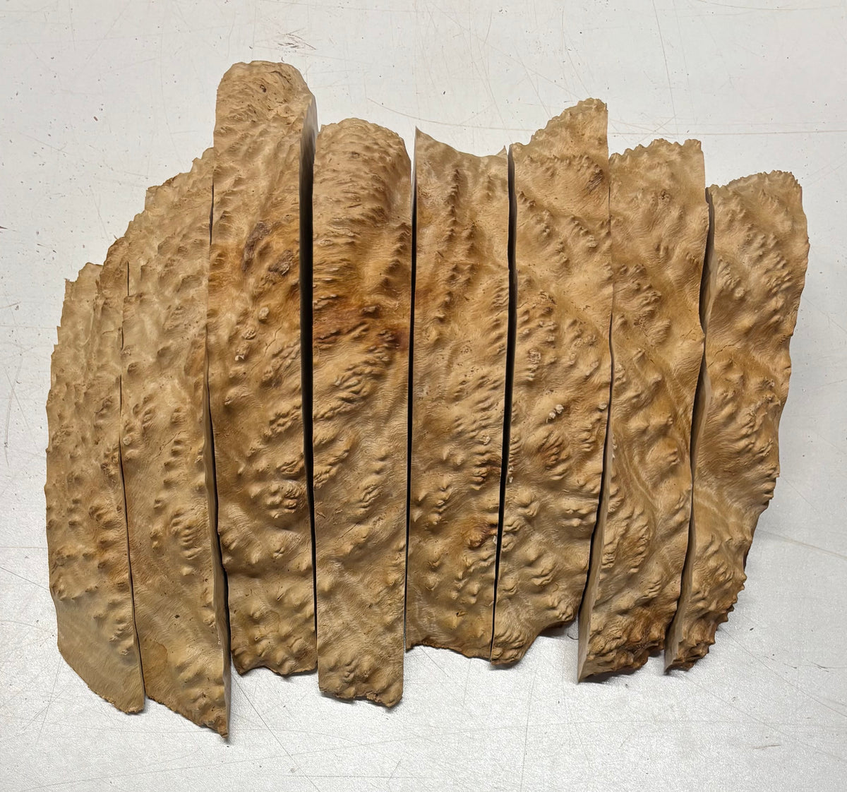 Box of Australian Brown Mallee Burl Cutoffs - Bookmatched Pieces - Exotic Wood Zone