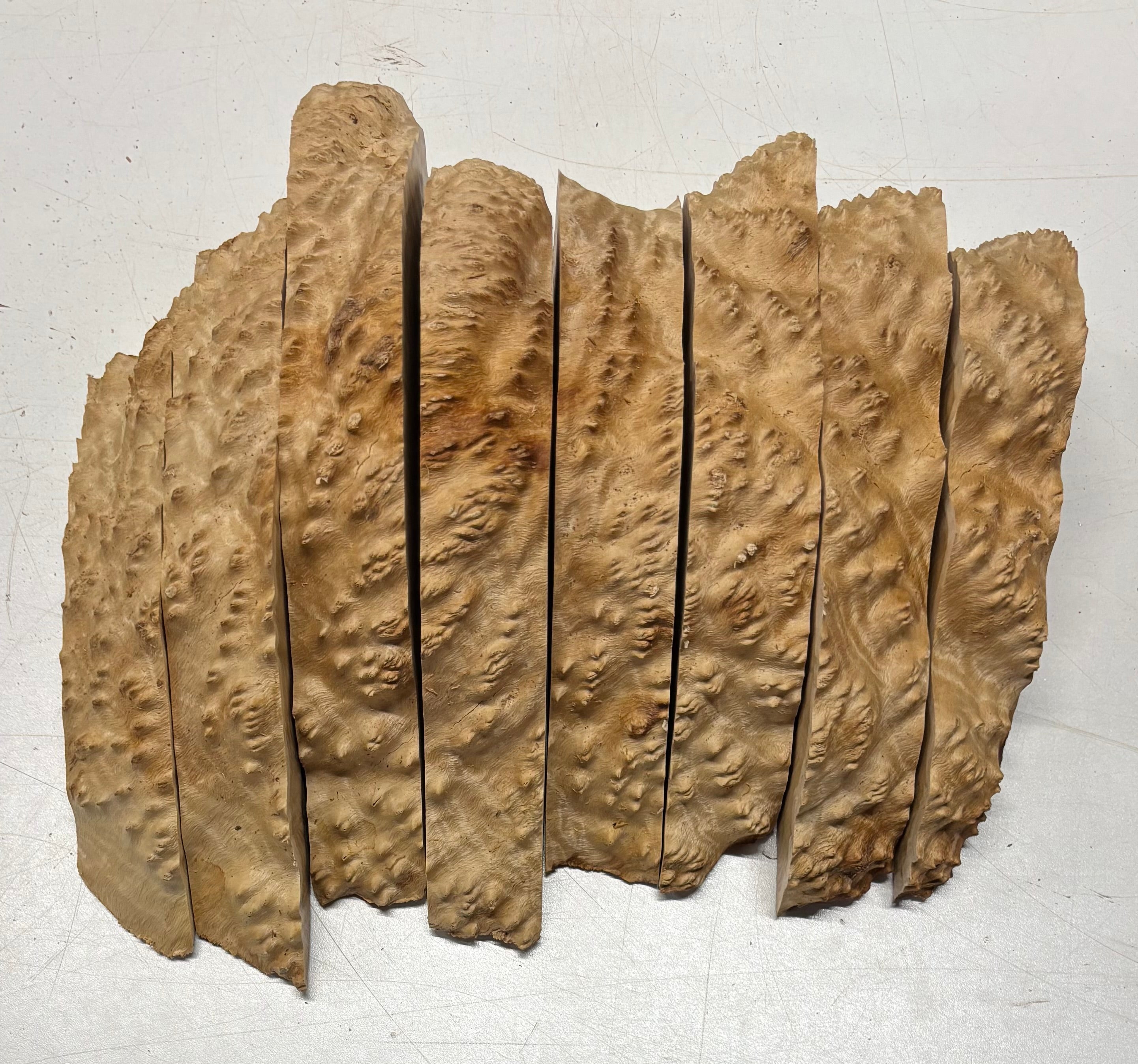 Box of Australian Brown Mallee Burl Cutoffs - Bookmatched Pieces - Exotic Wood Zone