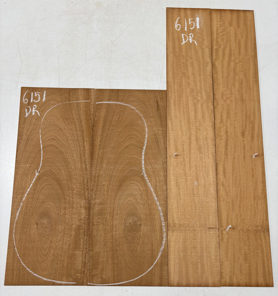 Flame Mahogany Dreadnought  Back And Side Set #6151