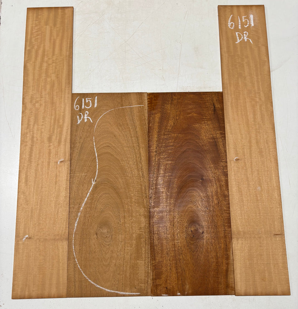 Flame Mahogany Dreadnought  Back And Side Set #6151