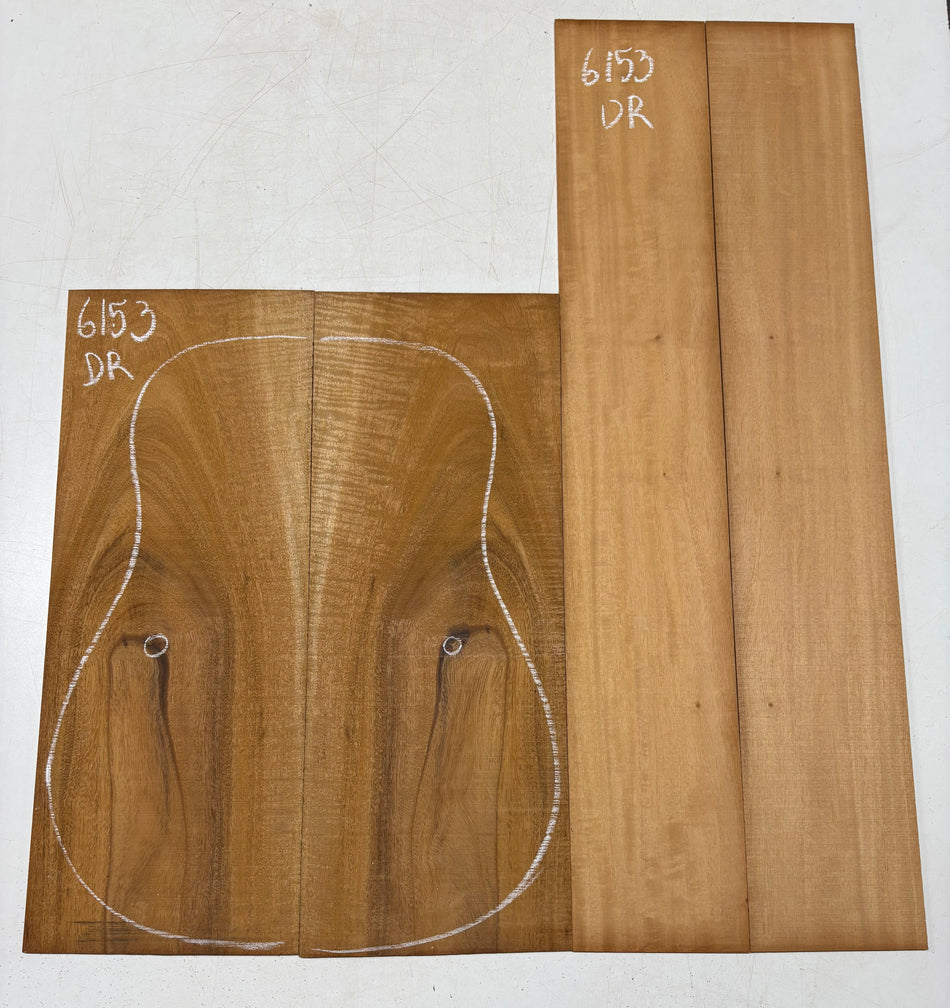 Flame Mahogany Dreadnought Back And Side Set #6153