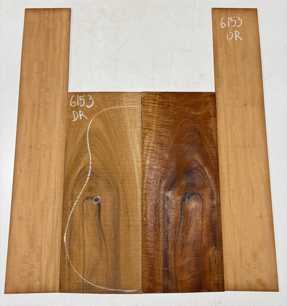 Flame Mahogany Dreadnought Back And Side Set #6153