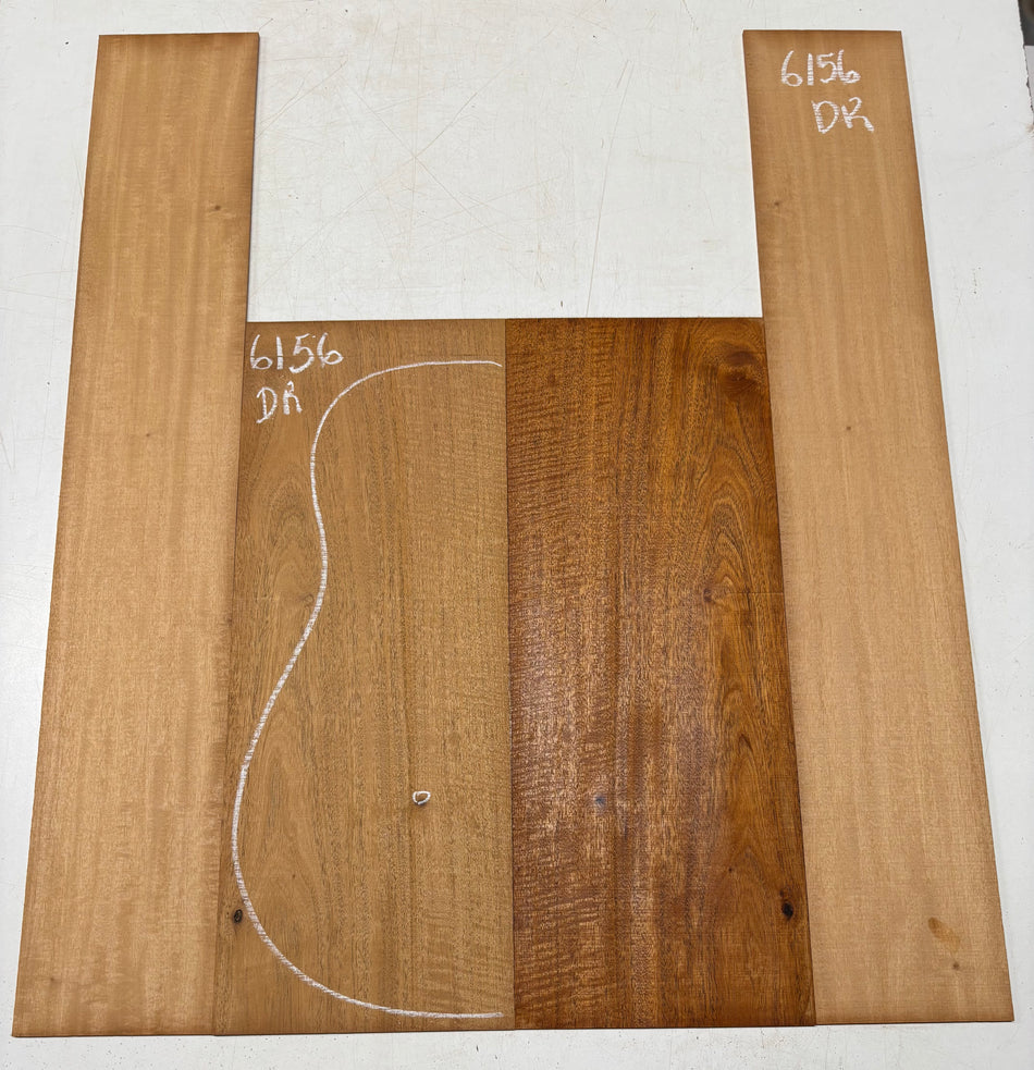 Flame Mahogany Dreadnought Back And Side Set #6156