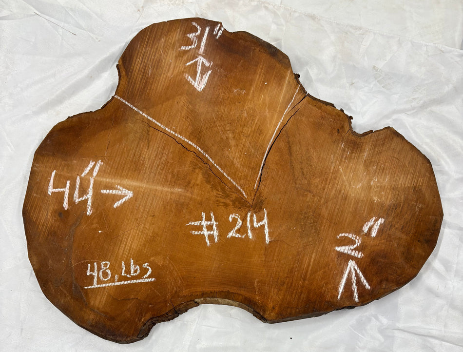 Mahogany Live Edge Slab/Cookies - 44" x 31" x 2" #214