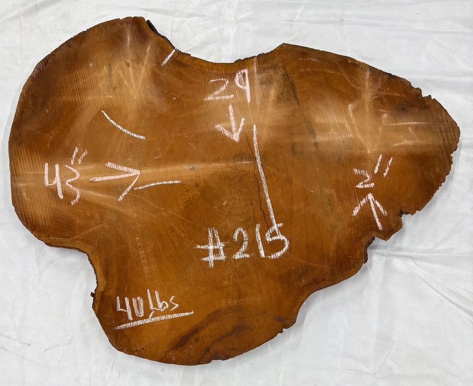 Mahogany Live Edge Slab/Cookies - 43" x 29" x 2" #215