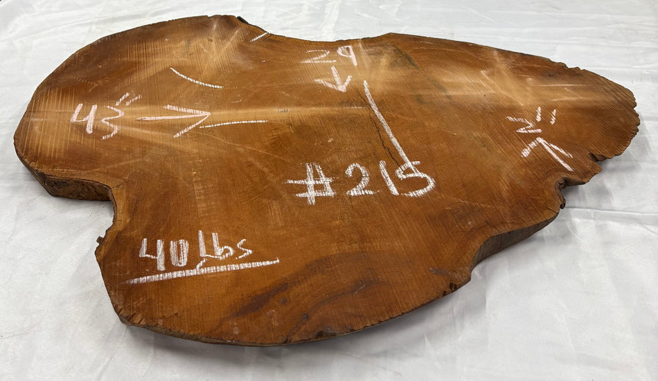 Mahogany Live Edge Slab/Cookies - 43" x 29" x 2" #215